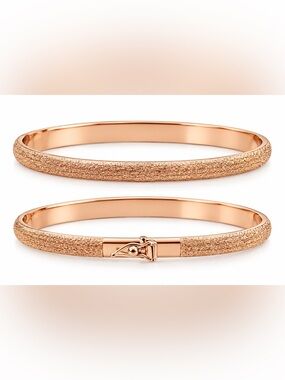 Rose Gold glitter shine Bangle Bracelet